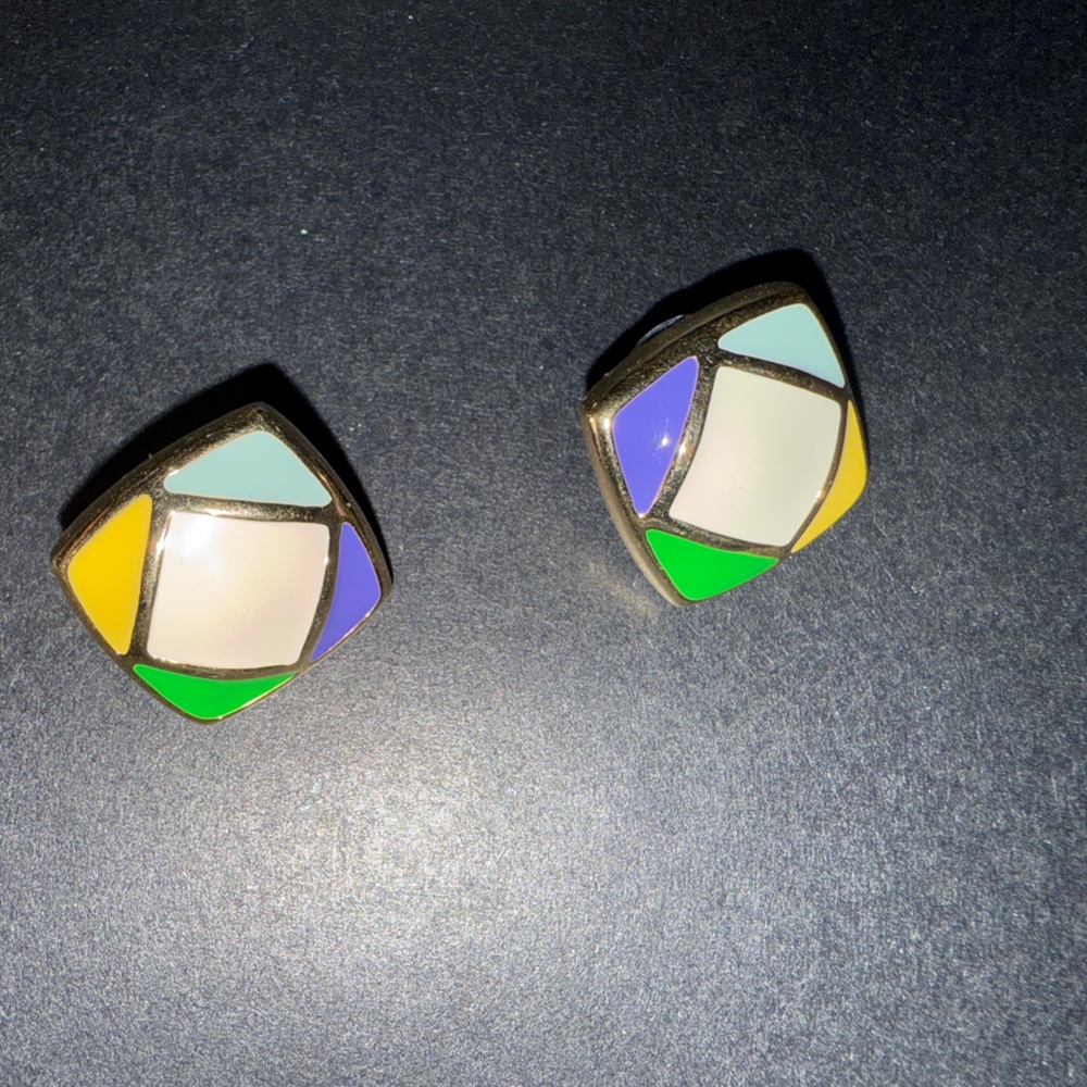 Colorful Geometric Earrings